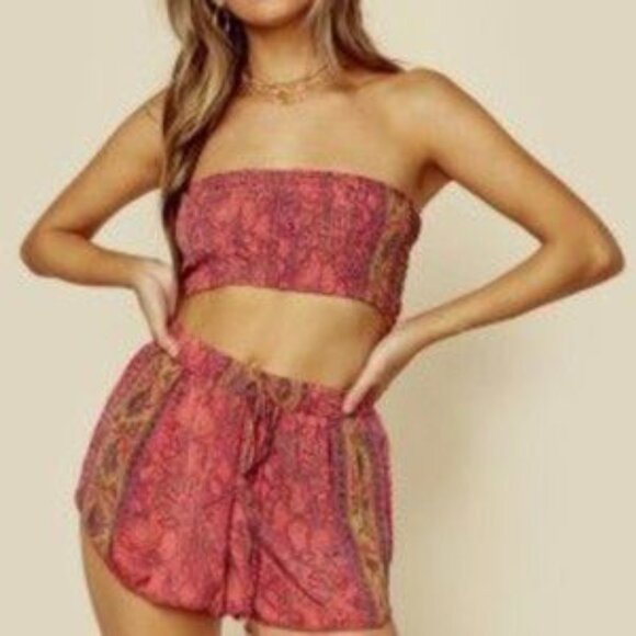 NWT: Anthropologie-Raga Paisley Print Bandeau Sizes Xs, Sm & Med - Picture 2 of 6